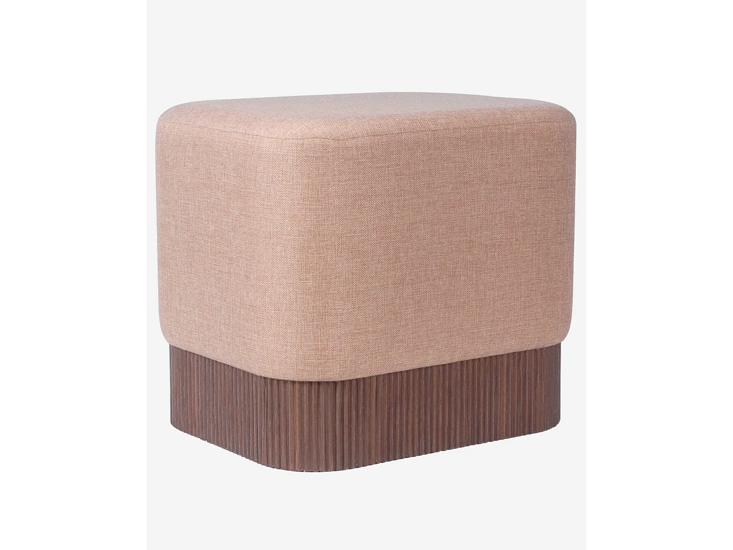 Pouf in tessuto beige