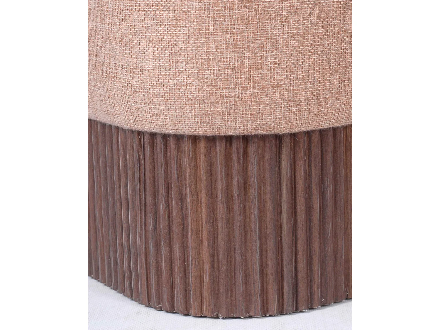 Pouf in tessuto beige