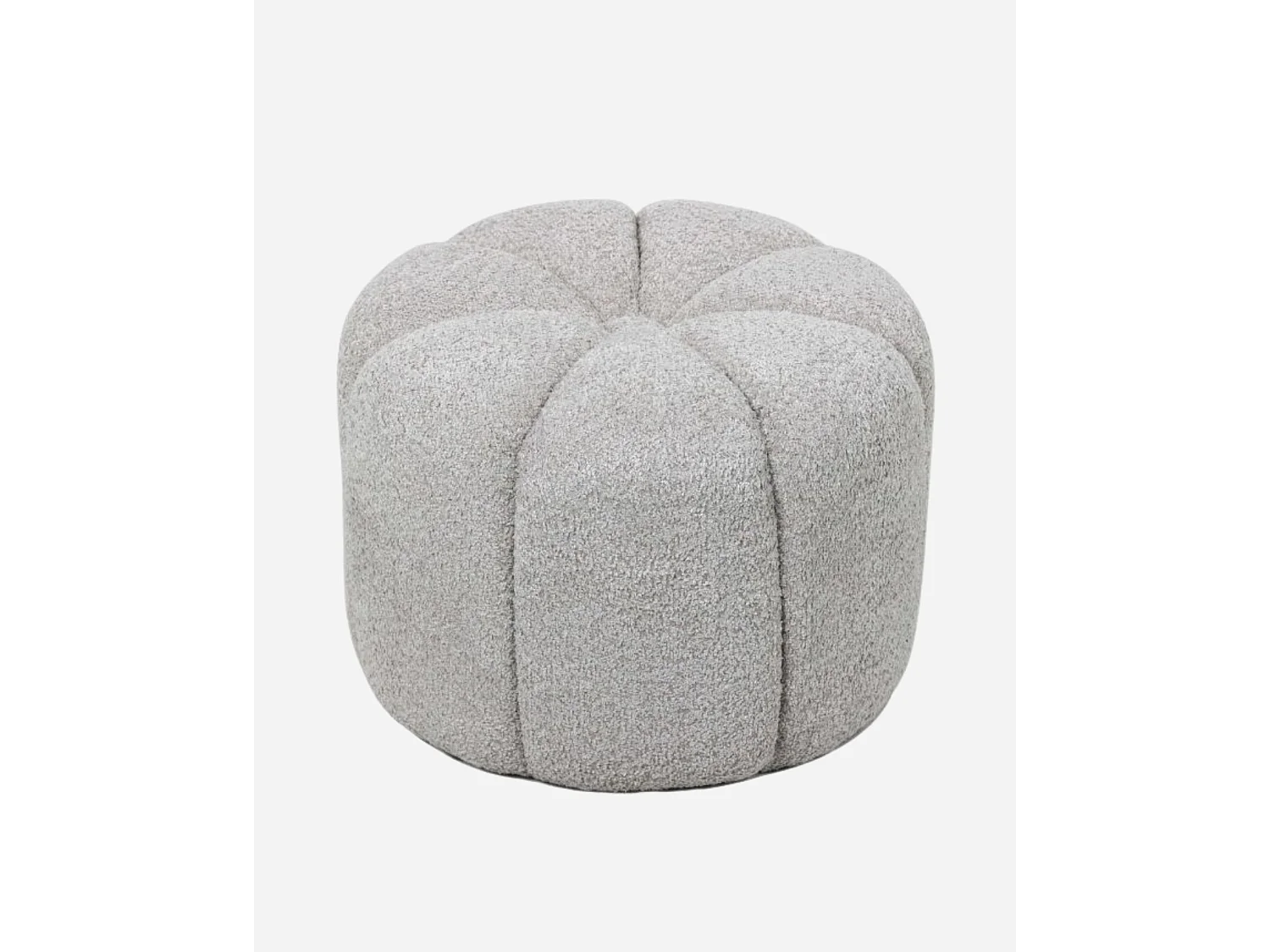 Pouf grigio effetto bouclé "Lisa"