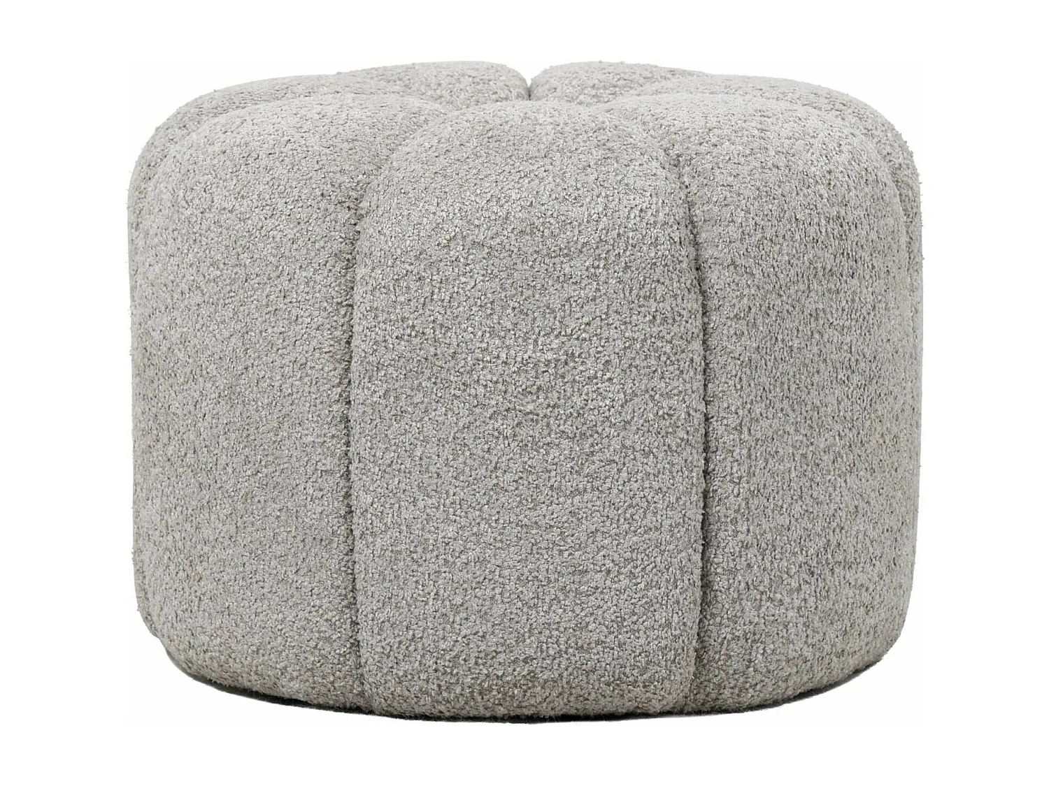 Pouf grigio effetto bouclé "Lisa"
