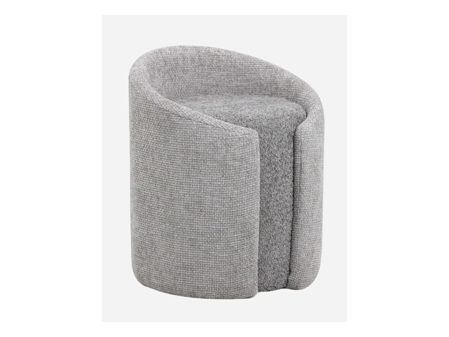 Pouf in tessuto grigio "Noa"