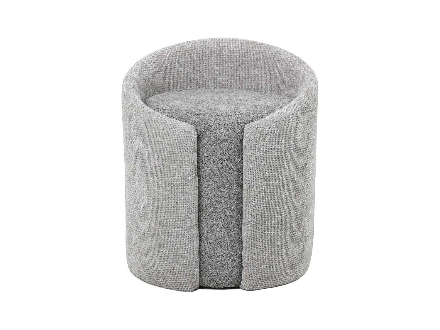 Pouf in tessuto grigio "Noa"