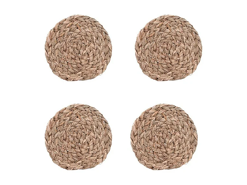 Set de 4 dessous de verre jonc de mer 11 cm