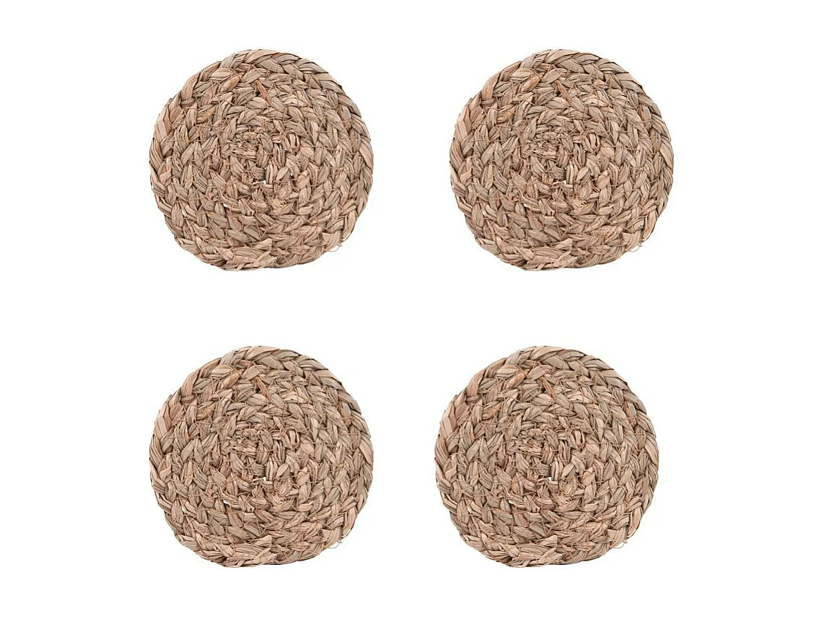 Set de 4 dessous de verre jonc de mer 11 cm