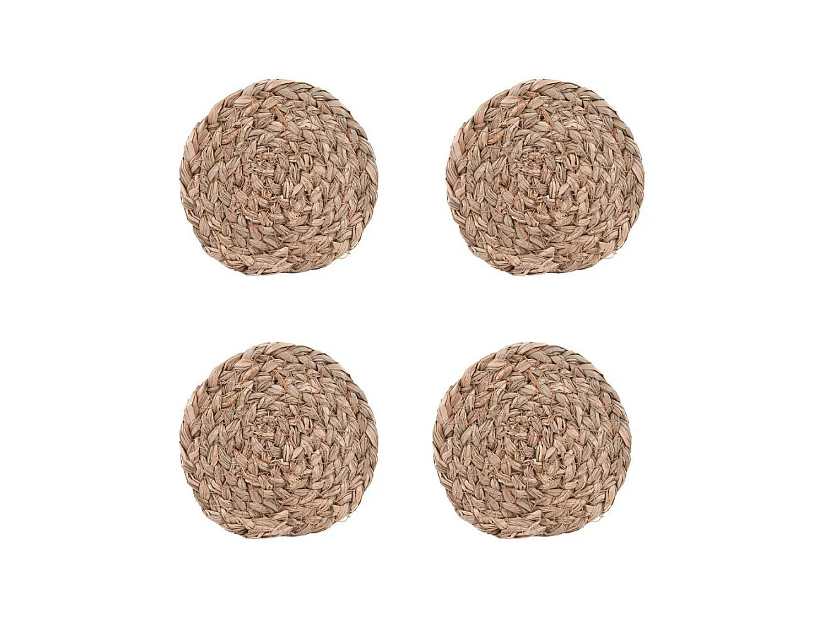 Set de 4 dessous de verre jonc de mer 11 cm