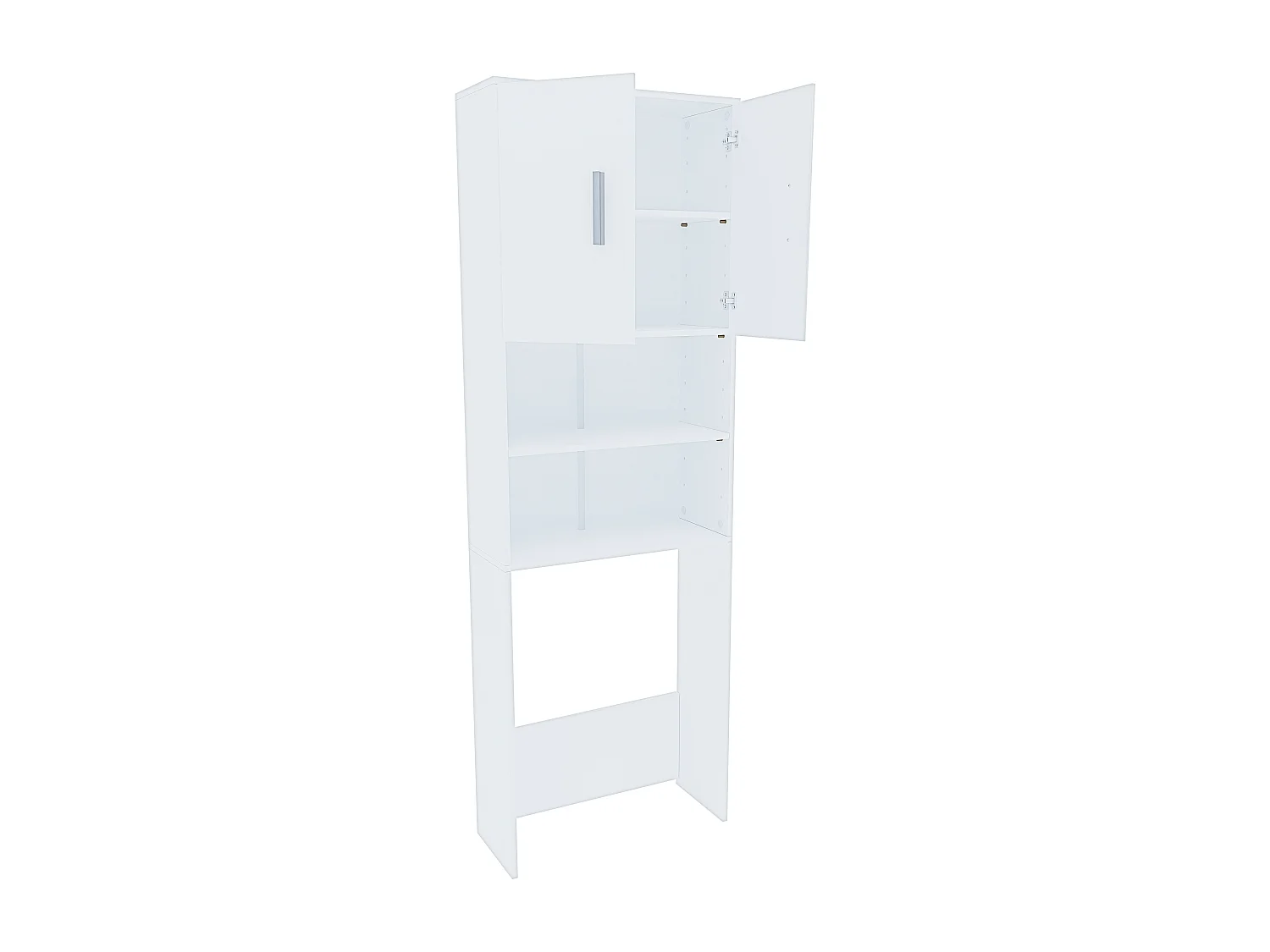 Mobile Sopra Lavatrice Asciugatrice Armadio Mobiletto Bagno Salvaspazio In Legno Armadietto Da Incasso A Colonna Con Ante Coprilavatrice 190 x 26 x 64 Cm Bianco