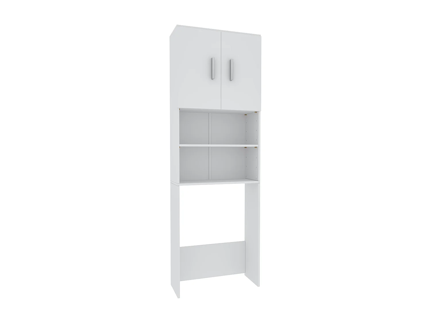 Mobile Sopra Lavatrice Asciugatrice Armadio Mobiletto Bagno Salvaspazio In Legno Armadietto Da Incasso A Colonna Con Ante Coprilavatrice 190 x 26 x 64 Cm Bianco
