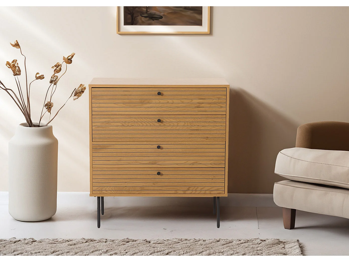 Commode MCW-N78,  naturel