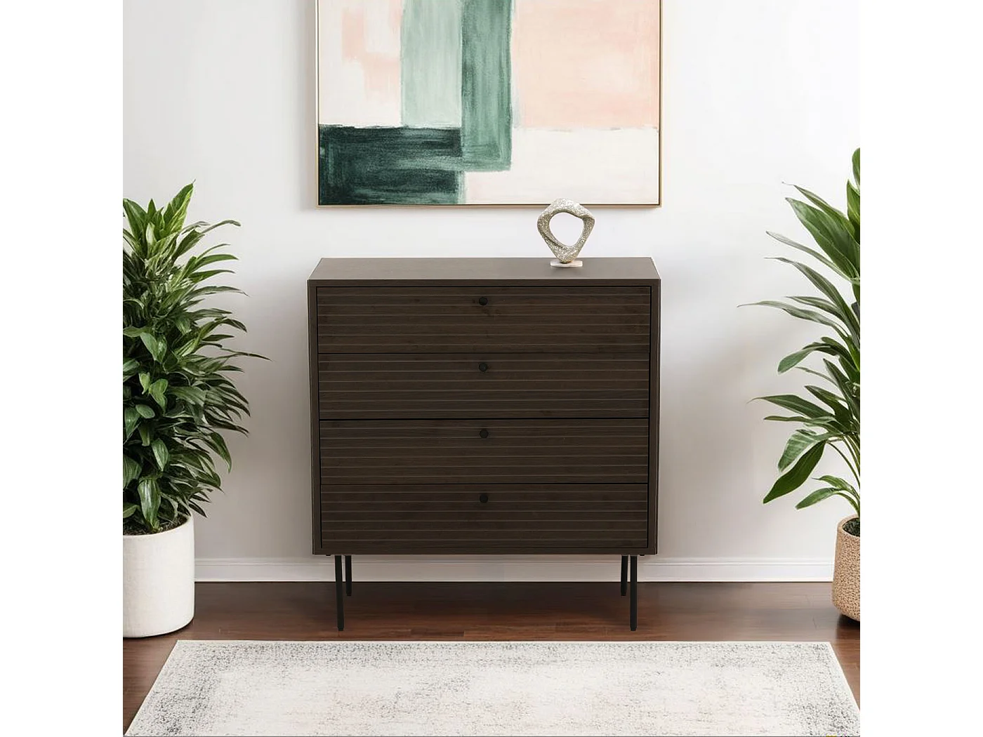 Commode MCW-N78,  brun foncé