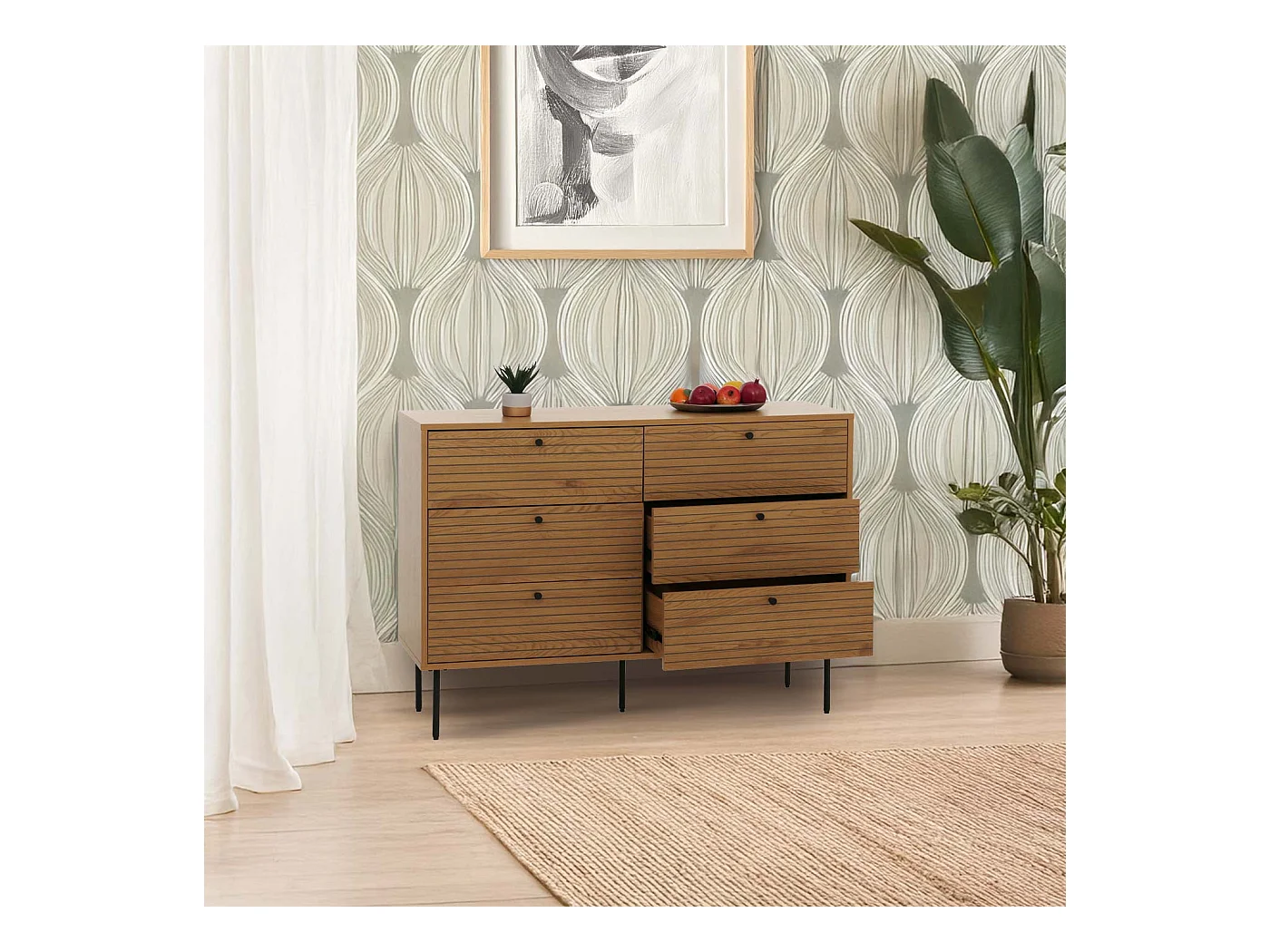 Commode MCW-N78,  naturel