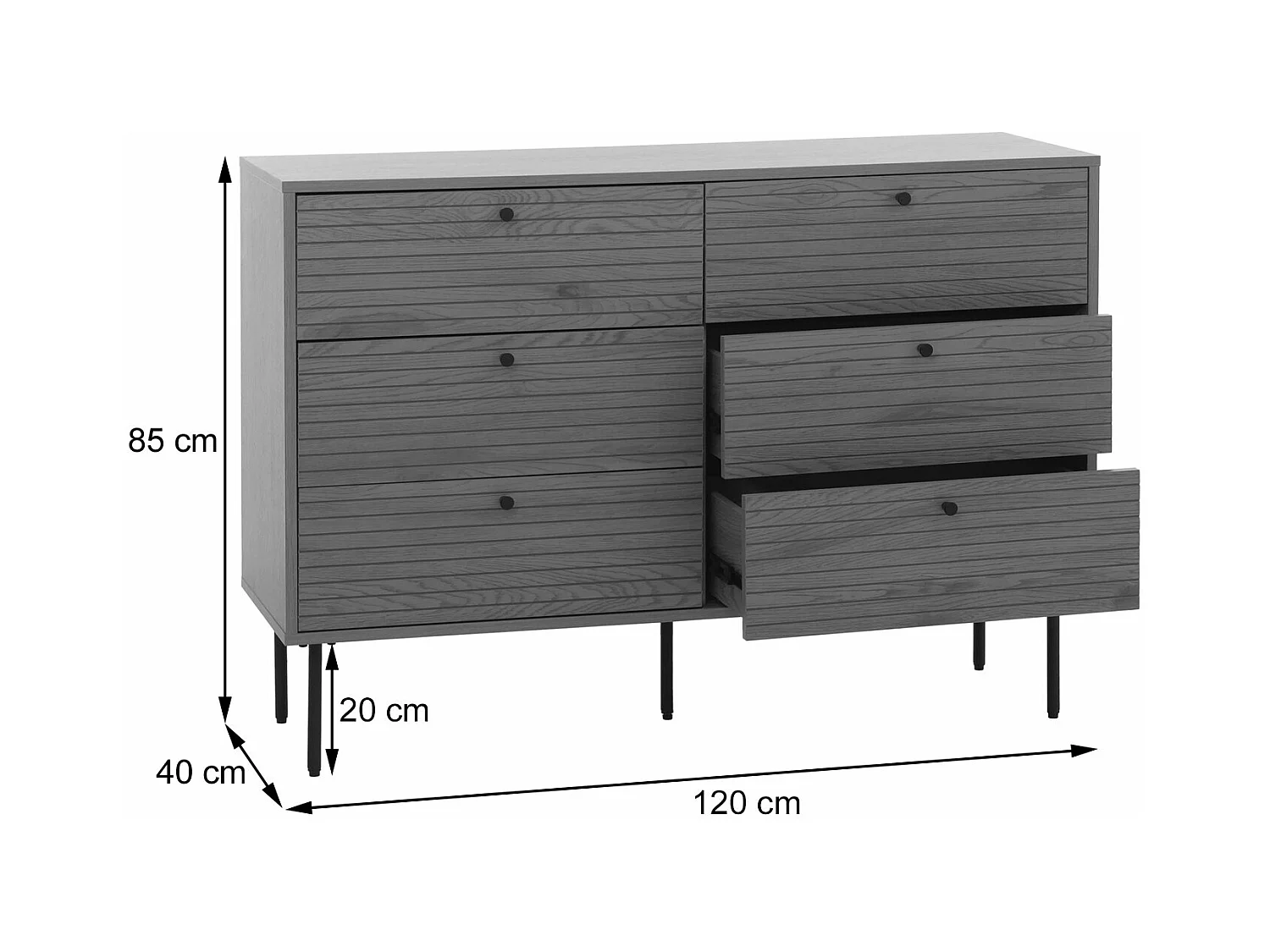 Commode MCW-N78,  naturel