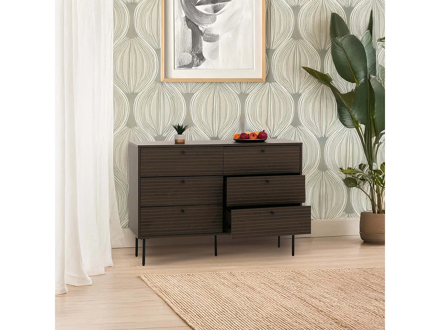 Commode MCW-N78,  brun foncé