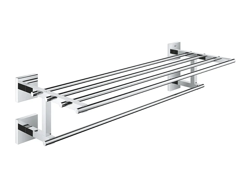 Barre porte-serviette GROHE Start Cube + Tablette chromé