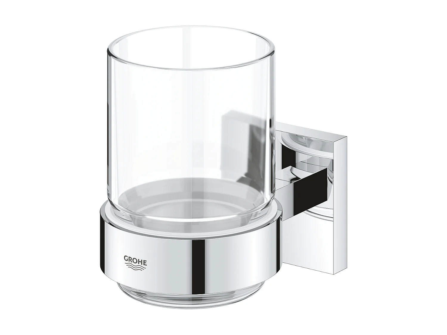 Verre avec support GROHE Start Cube chromé