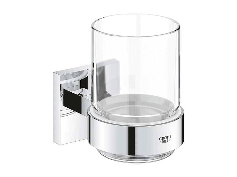 Verre avec support GROHE Start Cube chromé