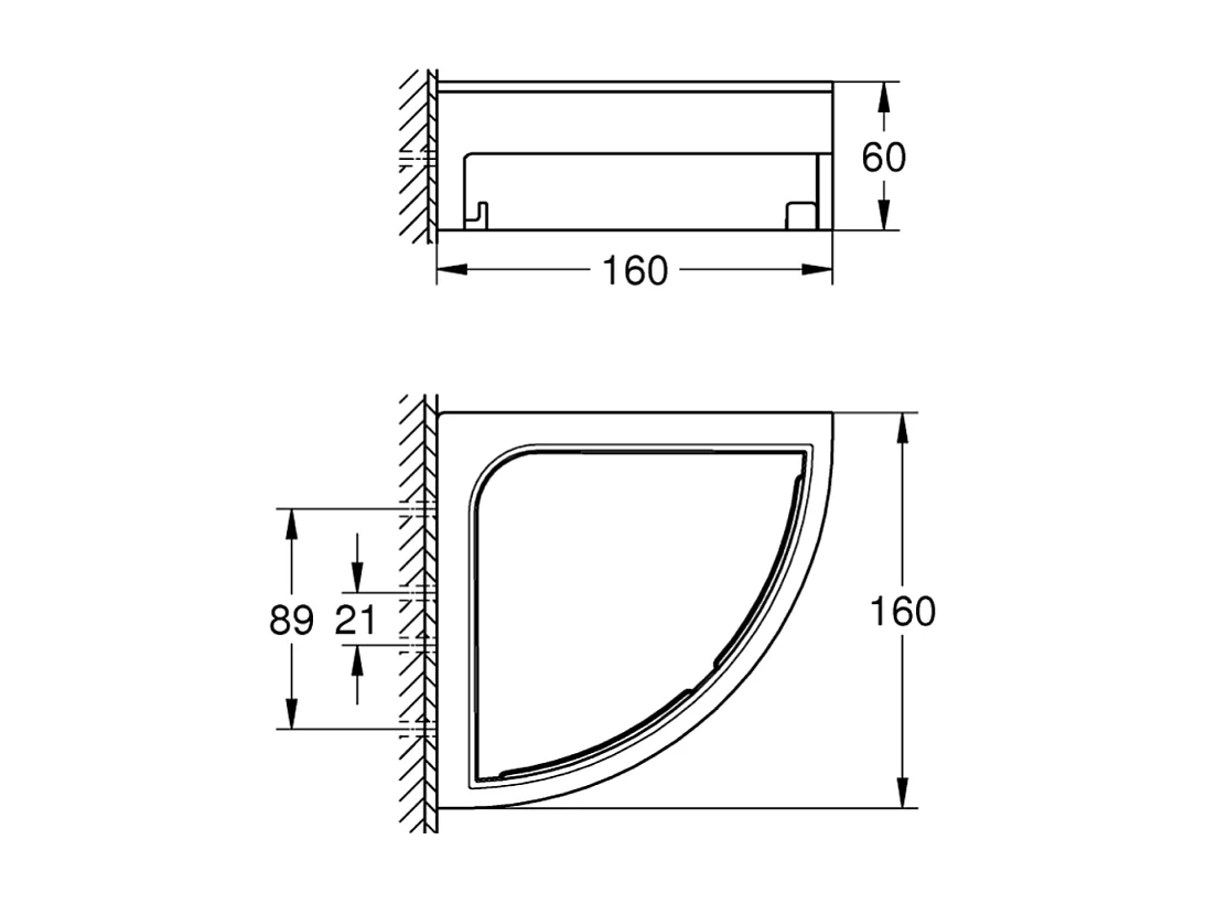 Estante esquinero GROHE Start Cube cromado