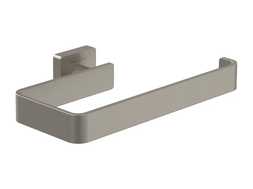 Barre rectangulaire porte-serviettes VILLEROY ET BOCH Elements - Striking nickel brossé