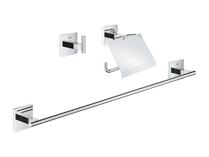 Ensemble d'accessoires 3-in-1 GROHE Start Cube chromé