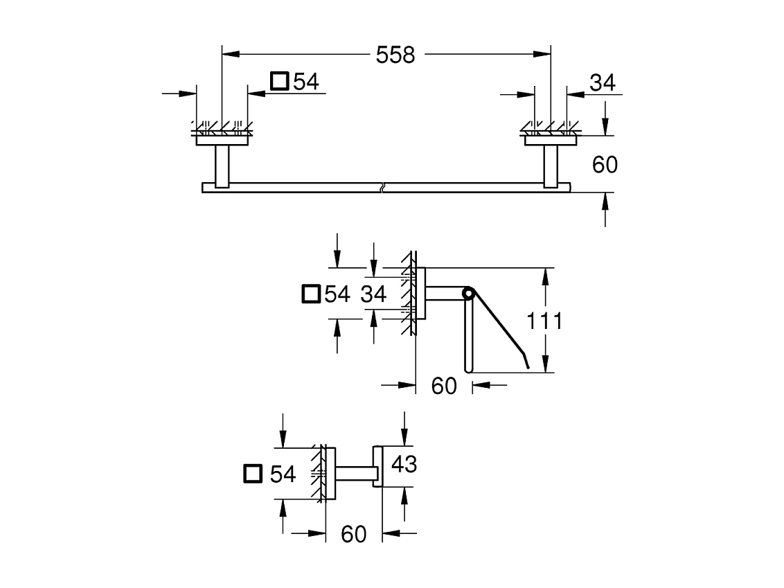 GROHE Start Cube Juego de accesorios 3 en 1 Cromo