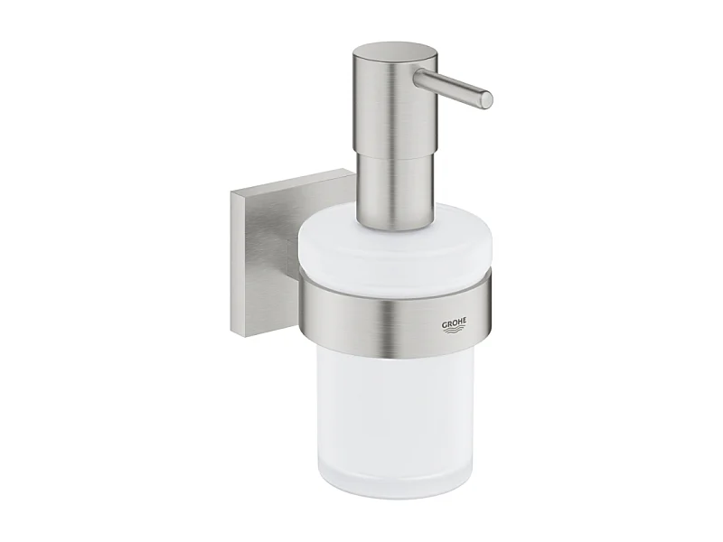 Dispensador de jabón con soporte GROHE Start Cube Supersteel
