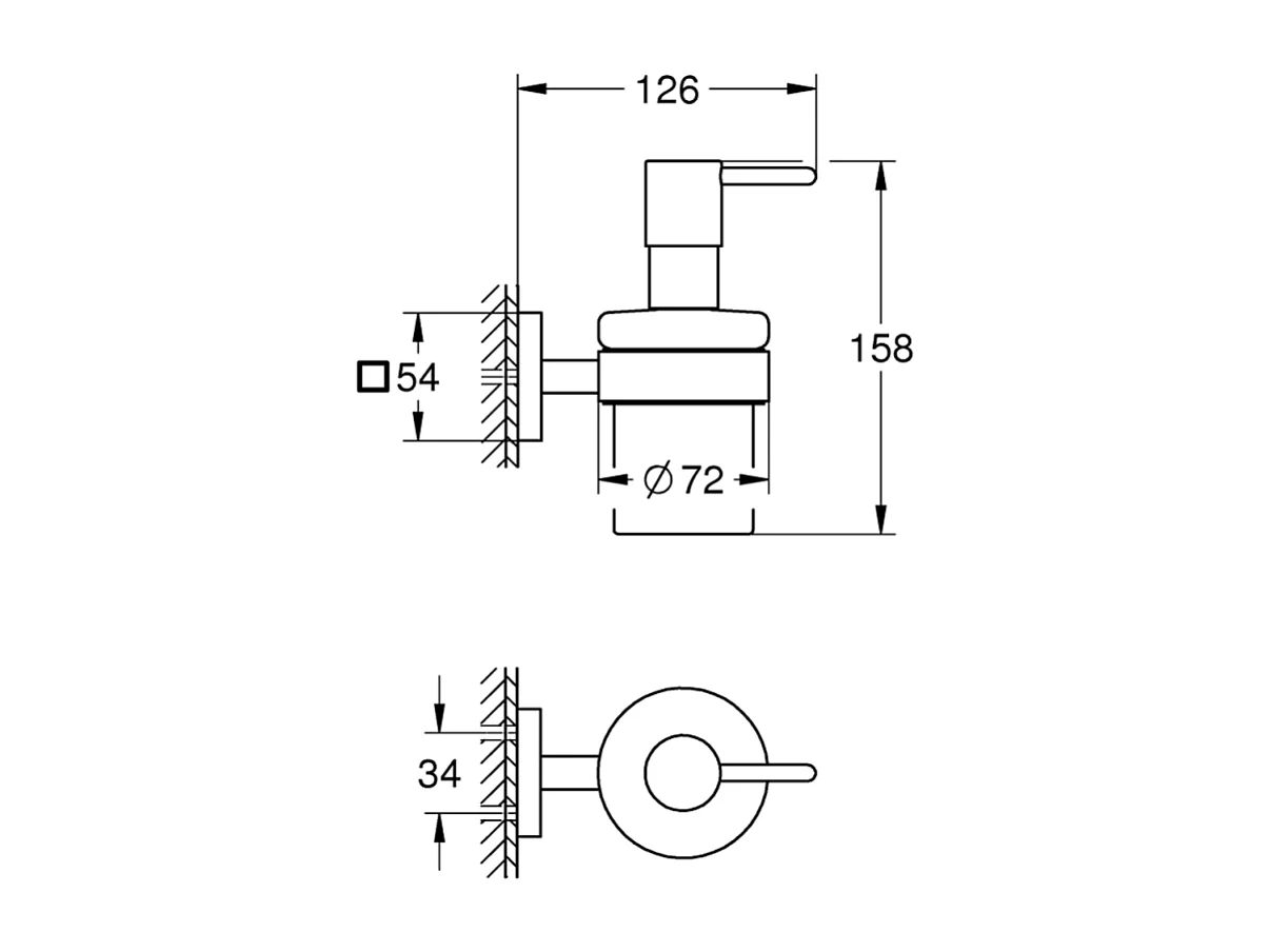Dispensador de jabón con soporte GROHE Start Cube Supersteel