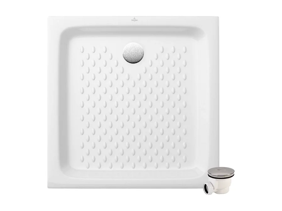 Pack receveur 70 x 70 VILLEROY ET BOCH O.Novo céramique blanc avec bonde D90