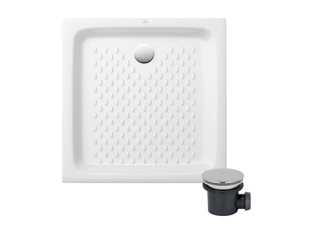 Pack receveur 70 x 70 VILLEROY ET BOCH O.Novo céramique blanc avec bonde D90
