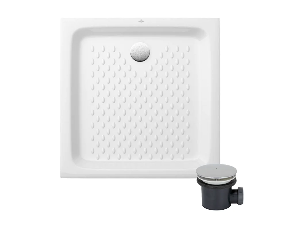 Pack receveur 70 x 70 VILLEROY ET BOCH O.Novo céramique blanc avec bonde D90