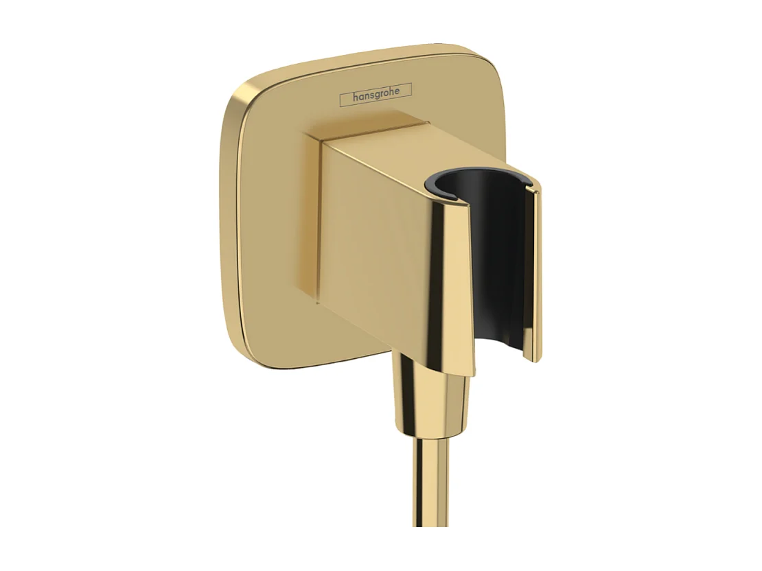 Support de douchette HANSGROHE FixFit Q Aspect doré poli