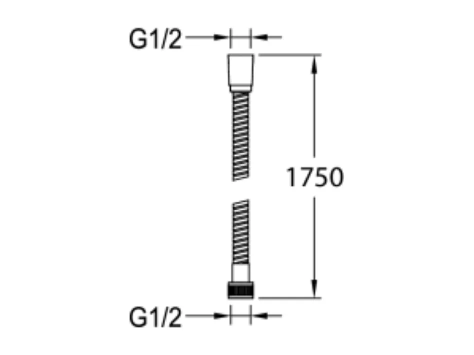 Flexible anti torsion 175 cm JACOB DELAFON métal chrome
