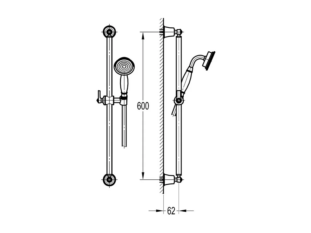 Ensemble de douche PAINI Lady's chrome