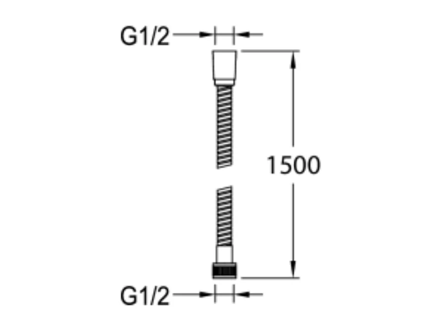 Flexible anti torsion 150 cm JACOB DELAFON métal or beige