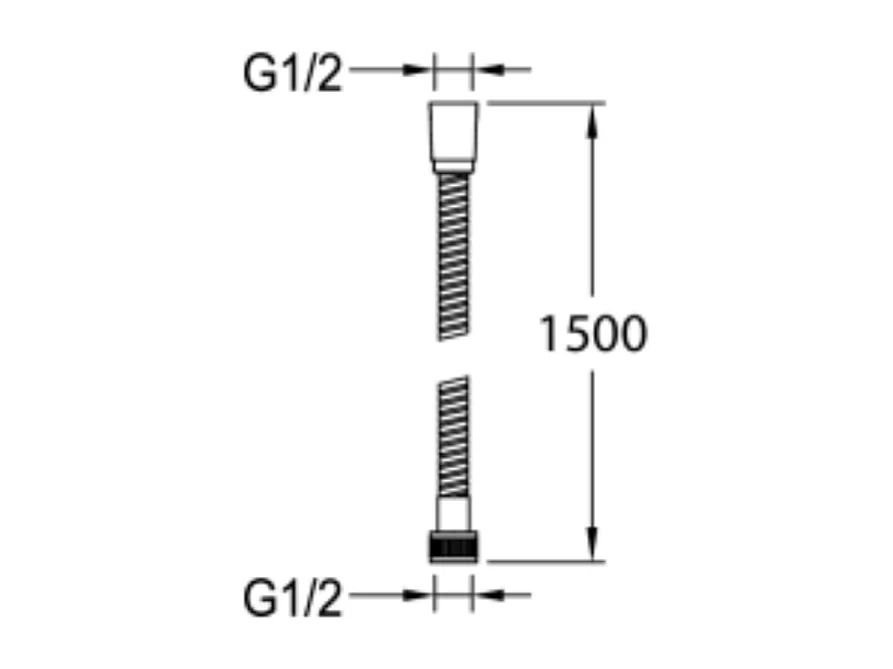 Flexible anti torsion 150 cm JACOB DELAFON métal or beige