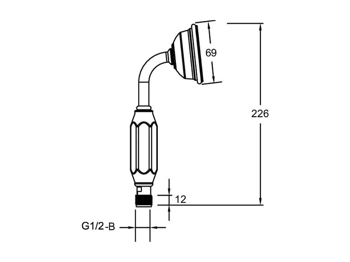 Pommeau de douche JACOB DELAFON Cléo 1889 or