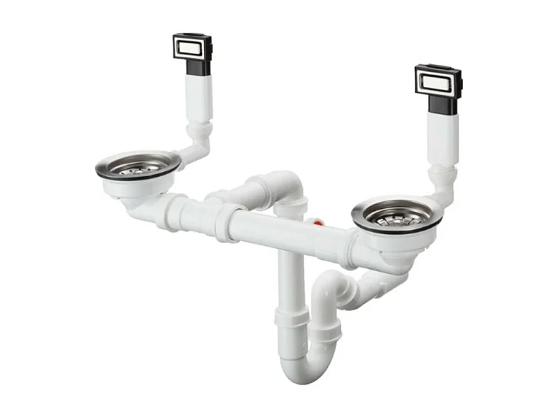 Vidage manuel pour évier 2 bacs HANSGROHE D15-10 inox