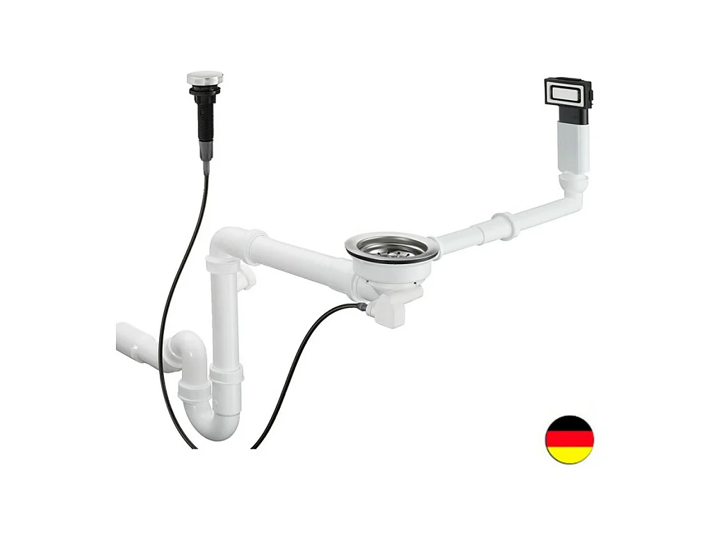Desagüe automático para fregadero de acero inoxidable de 1 seno HANSGROHE D14-11