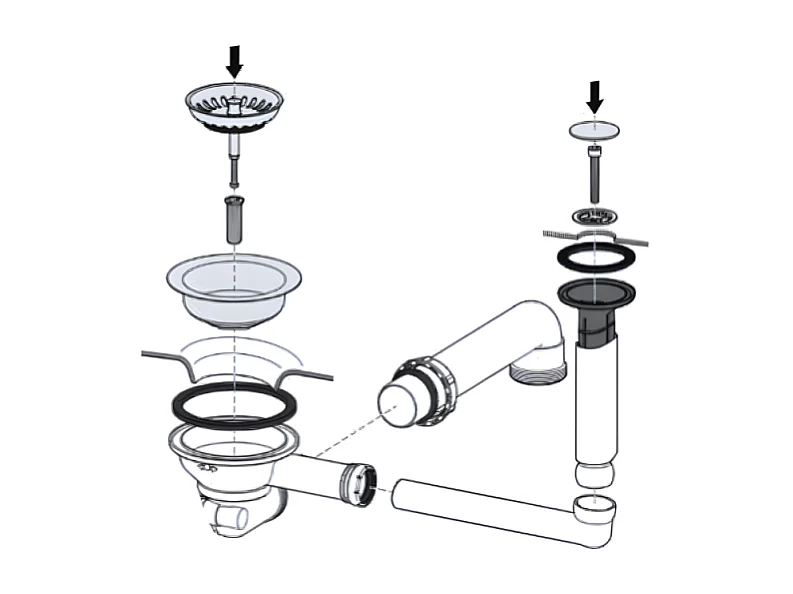 Vidage automatique pour Subway Pure 60 Villeroy & Boch