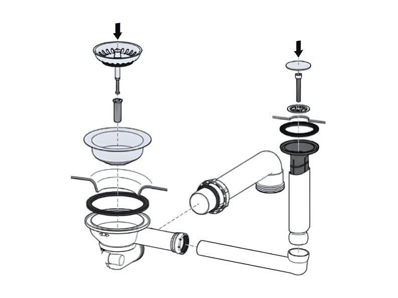 Vidage automatique pour Subway Pure 60 Villeroy & Boch