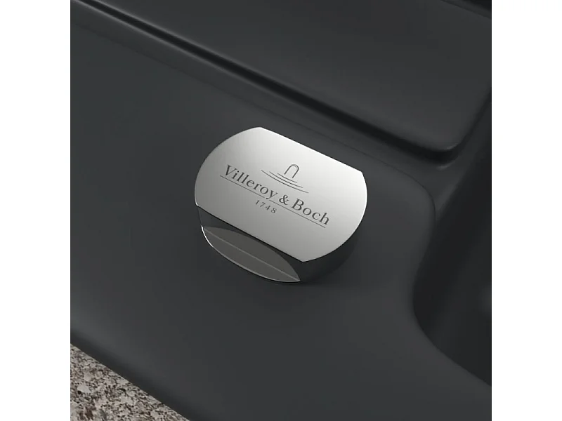 Evier 1 bac VILLEROY ET BOCH Architectura 60 Pure Black avec vidage automatique