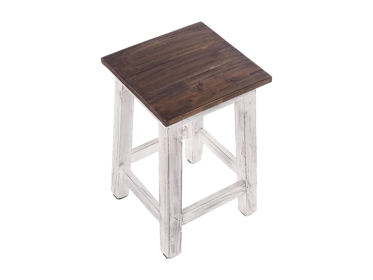 TABOURET MADERO bois de recyclage 05 weiß-natur