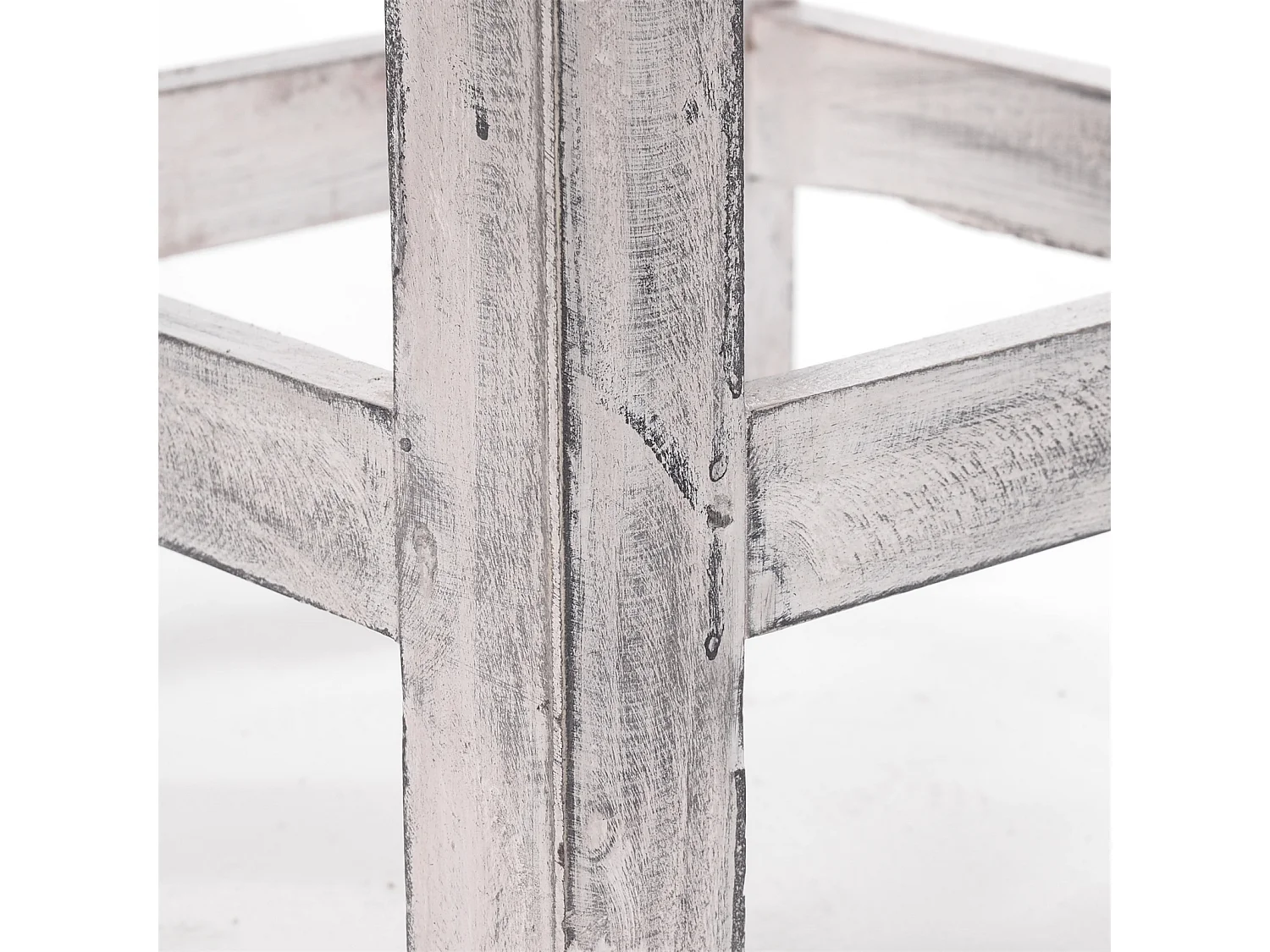 TABOURET MADERO bois de recyclage 05 weiß-natur