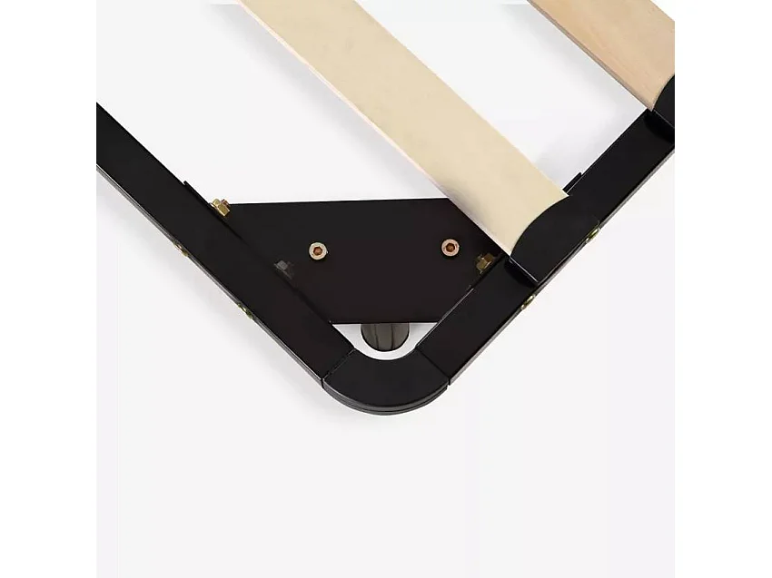 Rete singola 80x190cm con telaio in acciaio e doghe in legno Accento