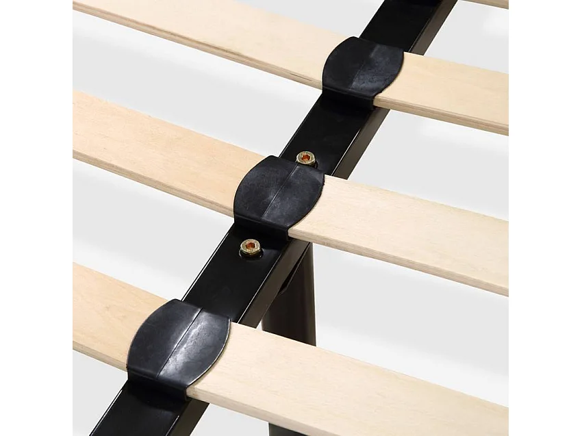 Rete singola 80x190cm con telaio in acciaio e doghe in legno Accento