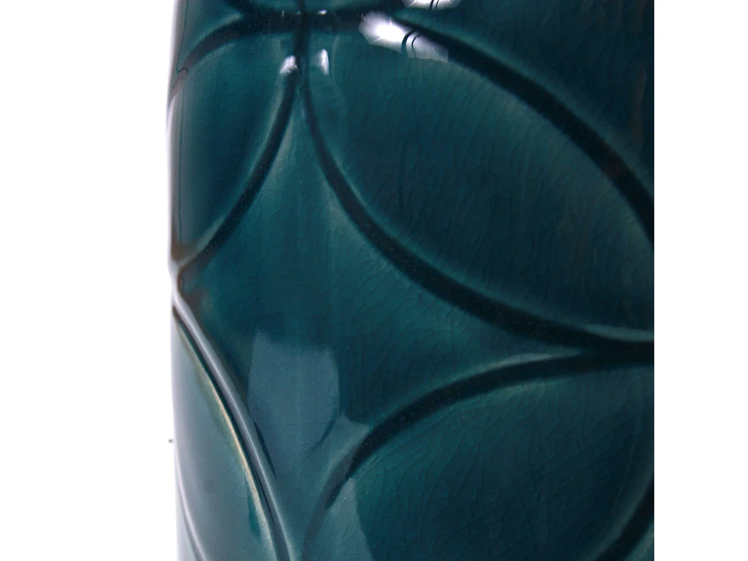 Lampada da Tavolo Verde in Ceramica con Paralume Bianco Stile Vintage Attacco E27