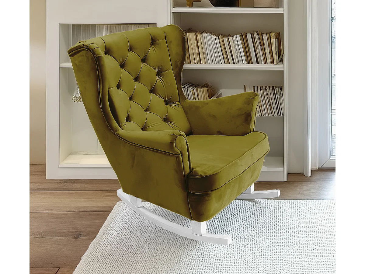 Relaxfauteuil met Gestoffeerde Zitting en Armleuningen, TV Fauteuil 102x81x95cm Groen_29846