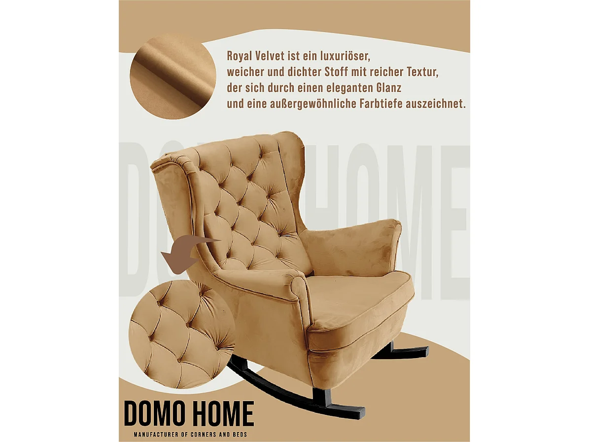 Fauteuil Relax avec accoudoirs et siège rembourré, fauteuil de salon, 102x81x95cm Beige_29805
