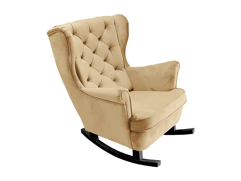 Fotel Relax z Tapicerowanym Siedzeniem i Podłokietnikami, Fotel TV 102x81x95cm Beżowy_29804