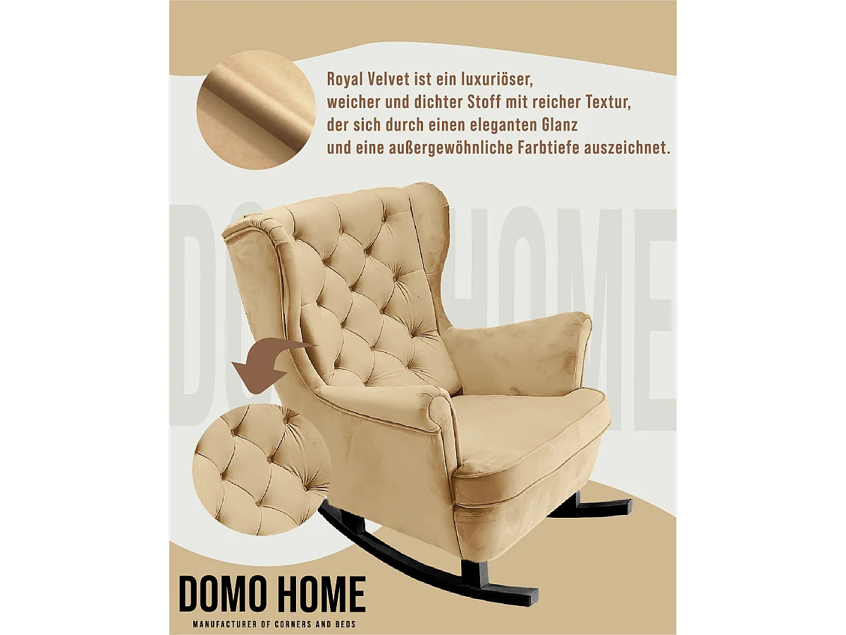 Relaxfauteuil met Gestoffeerde Zitting en Armleuningen, TV Fauteuil 102x81x95cm Beige_29804