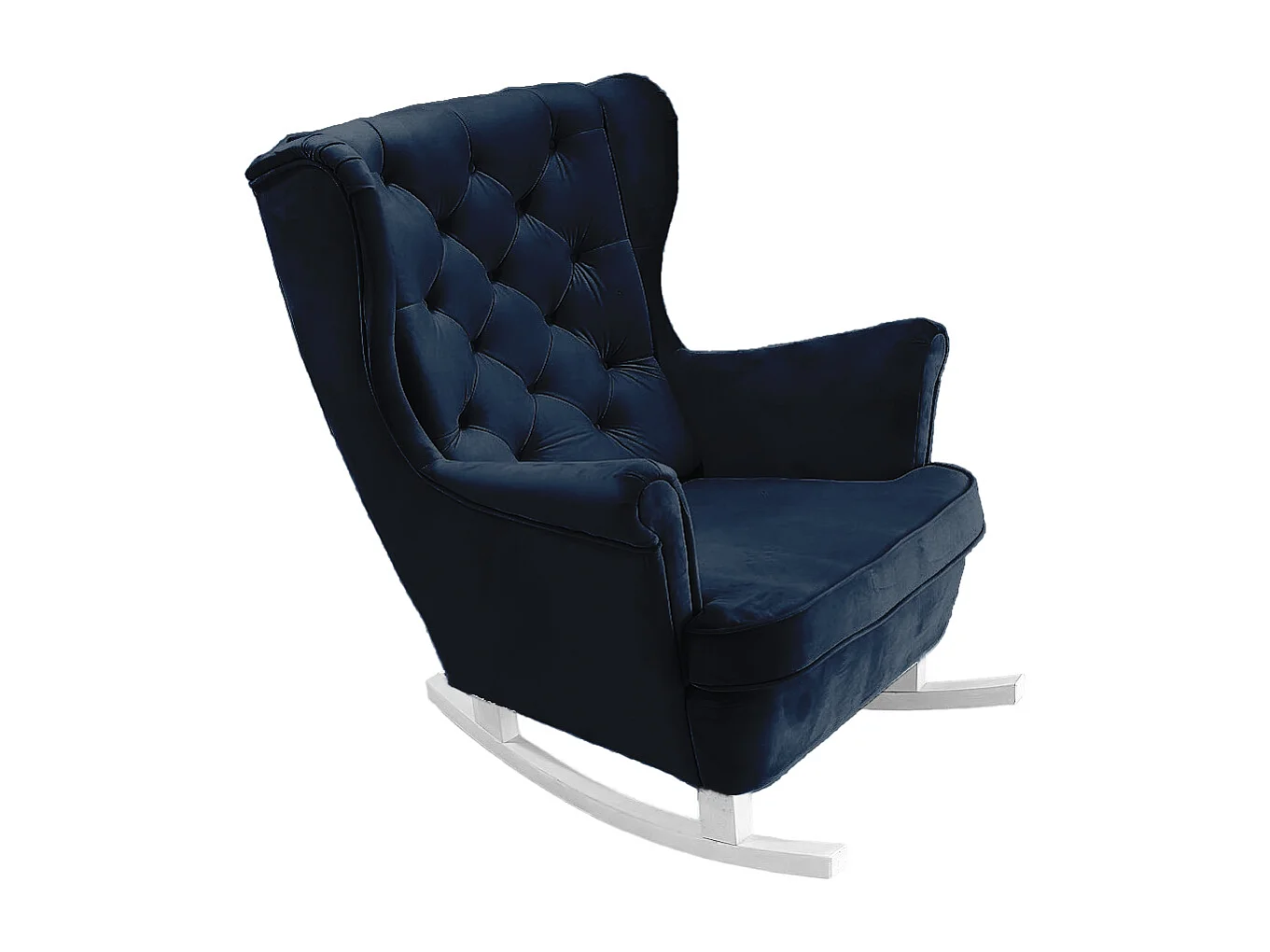 Relaxfauteuil met Gestoffeerde Zitting en Armleuningen, TV Fauteuil 102x81x95cm Marineblauw_29864