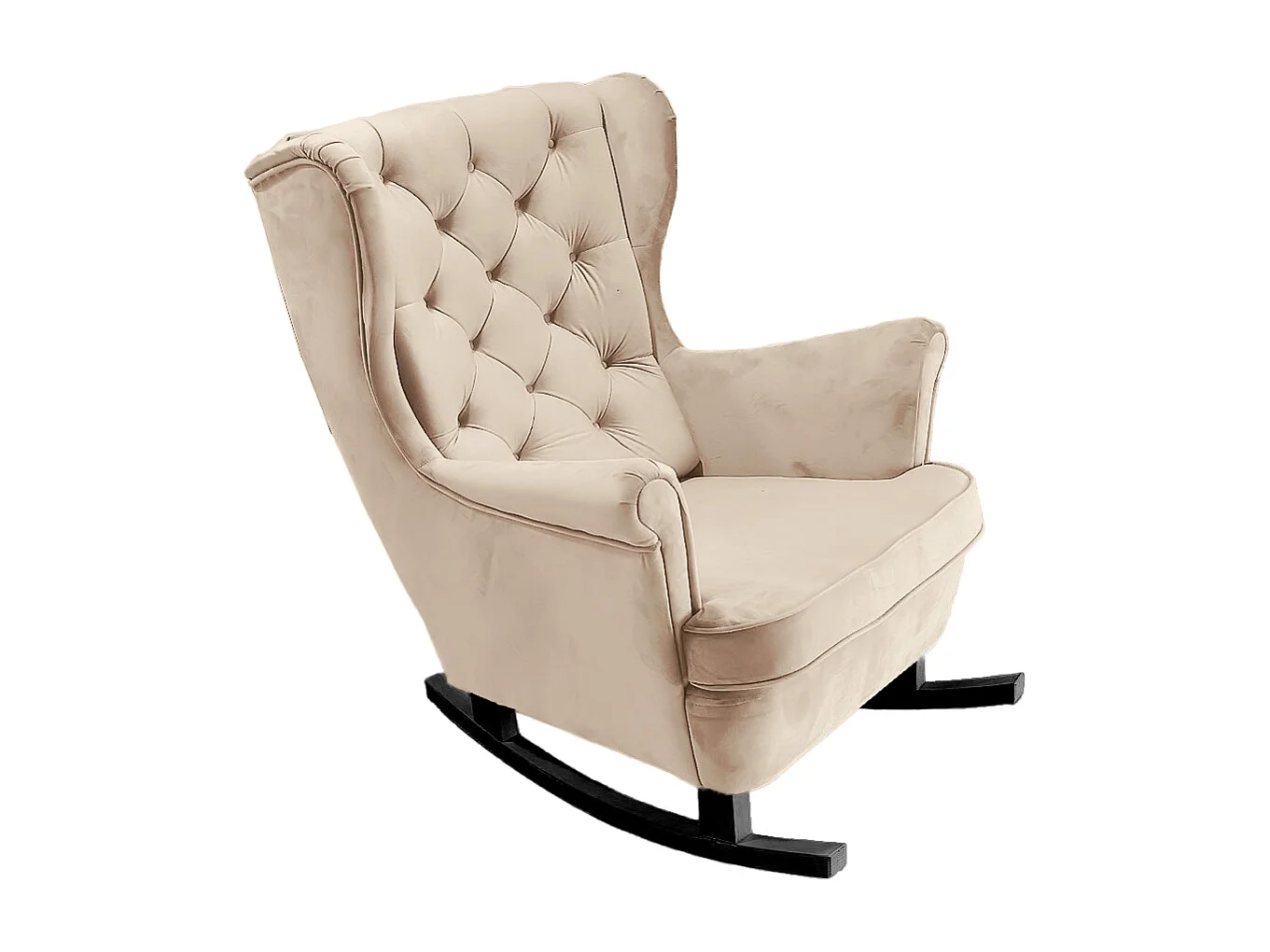 Fauteuil Relax avec accoudoirs et siège rembourré, fauteuil de salon, 102x81x95cm Beige_29802